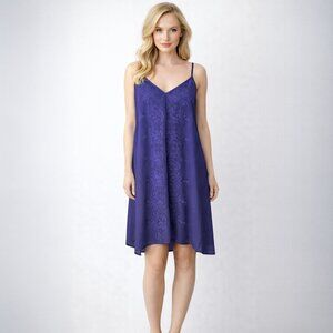 Heart Soul Navy Lace Asymmetric Slip Dress Small Fairycore Romantic Whimsical